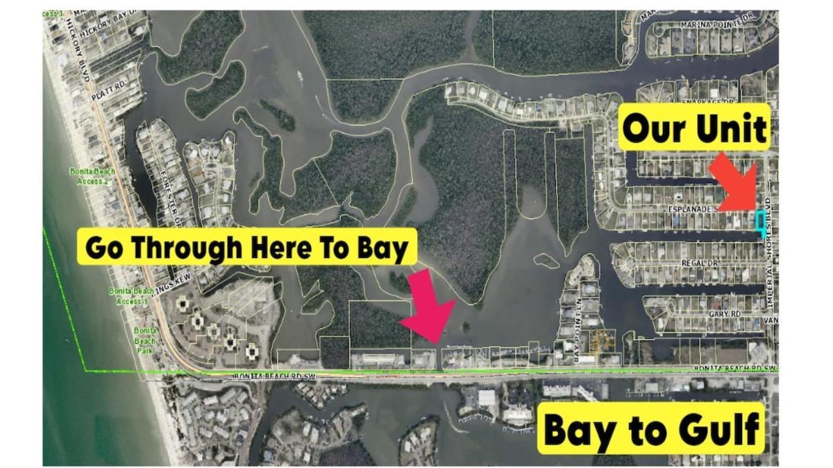 Blue Crab Dock On Gulf Canal Front Close 2 Beach Restaurants Bonita Springs Luaran gambar